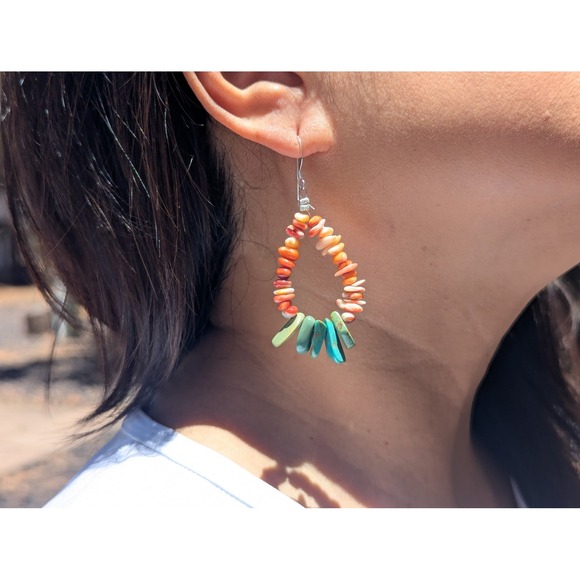 Navajo Dangle Earrings Sterling‎ Silver Handmade Native American Jewelry *** - Picture 4 of 10